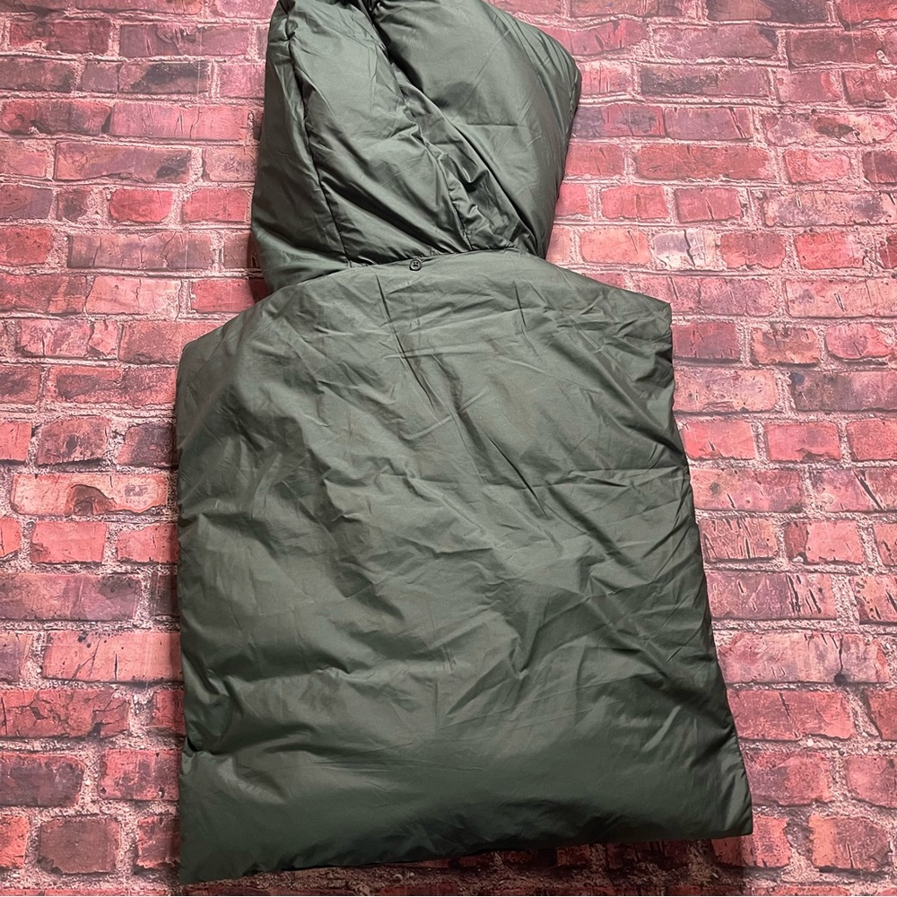 Mango Womens NEW NWT Quilted Puffer Vest Anorak Hooded Size Large Green - Picture 5 of 8